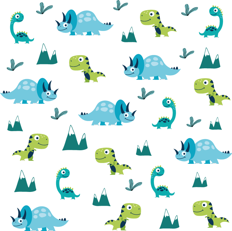Tappeto vinile animali motivi dinosauri giocosi - TenStickers
