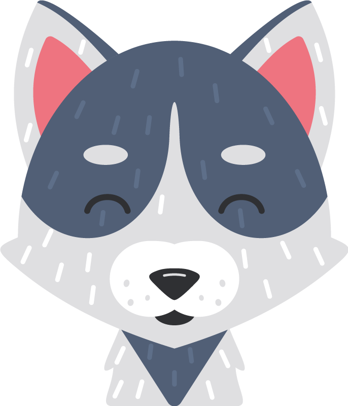 Tappeto vinile animali faccia di animale felice - TenStickers