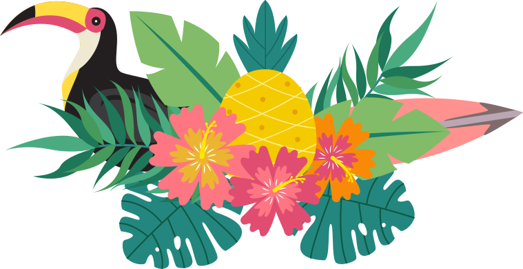 Tappeto vinile animali design uccelli tropicali - TenStickers