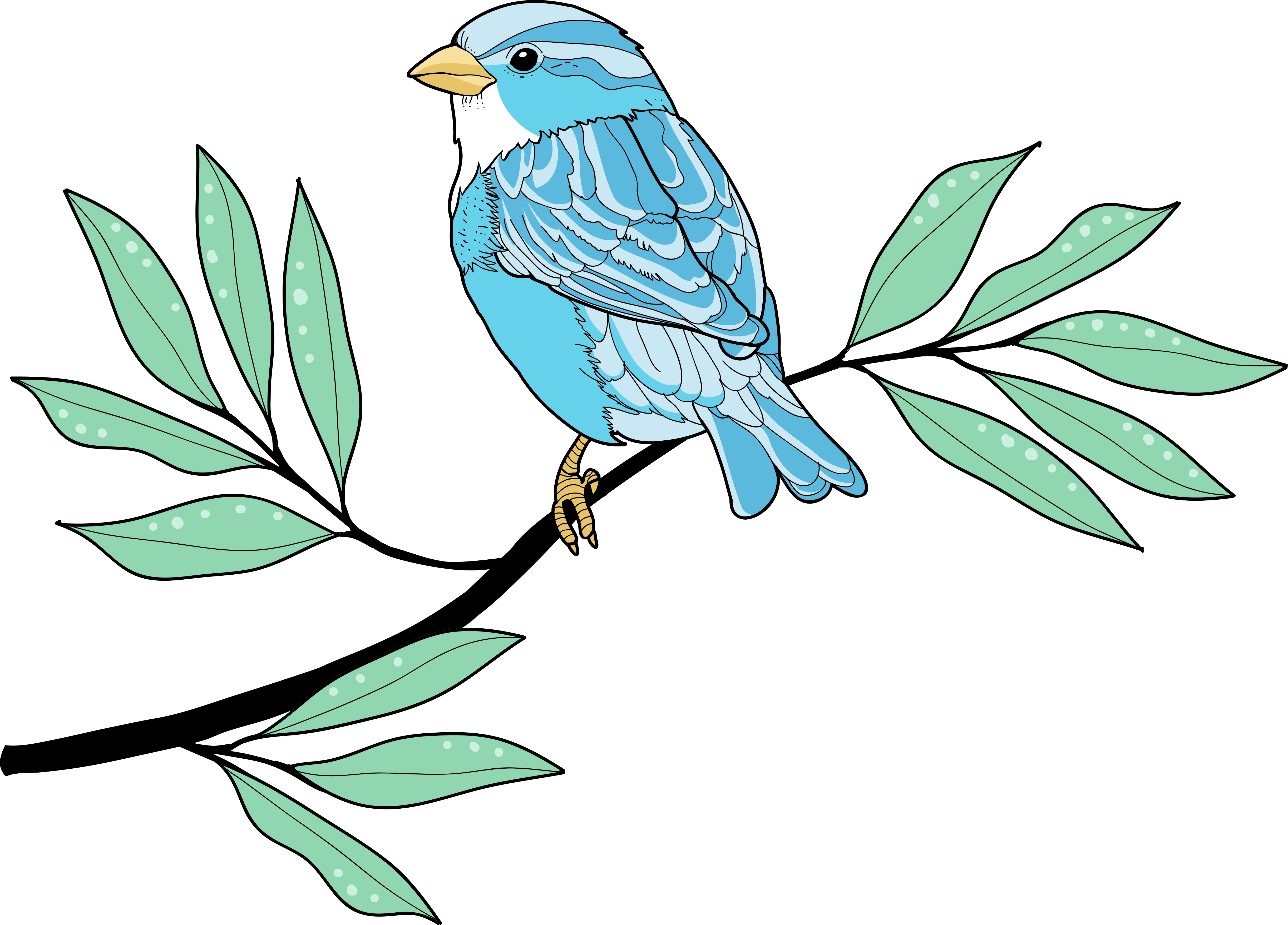 Tappeto vinile animali uccello piumato blu - TenStickers