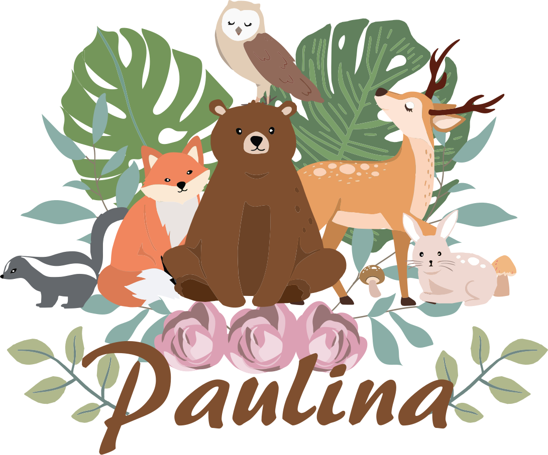 Tappeto vinile animali raduno di animali della foresta - TenStickers