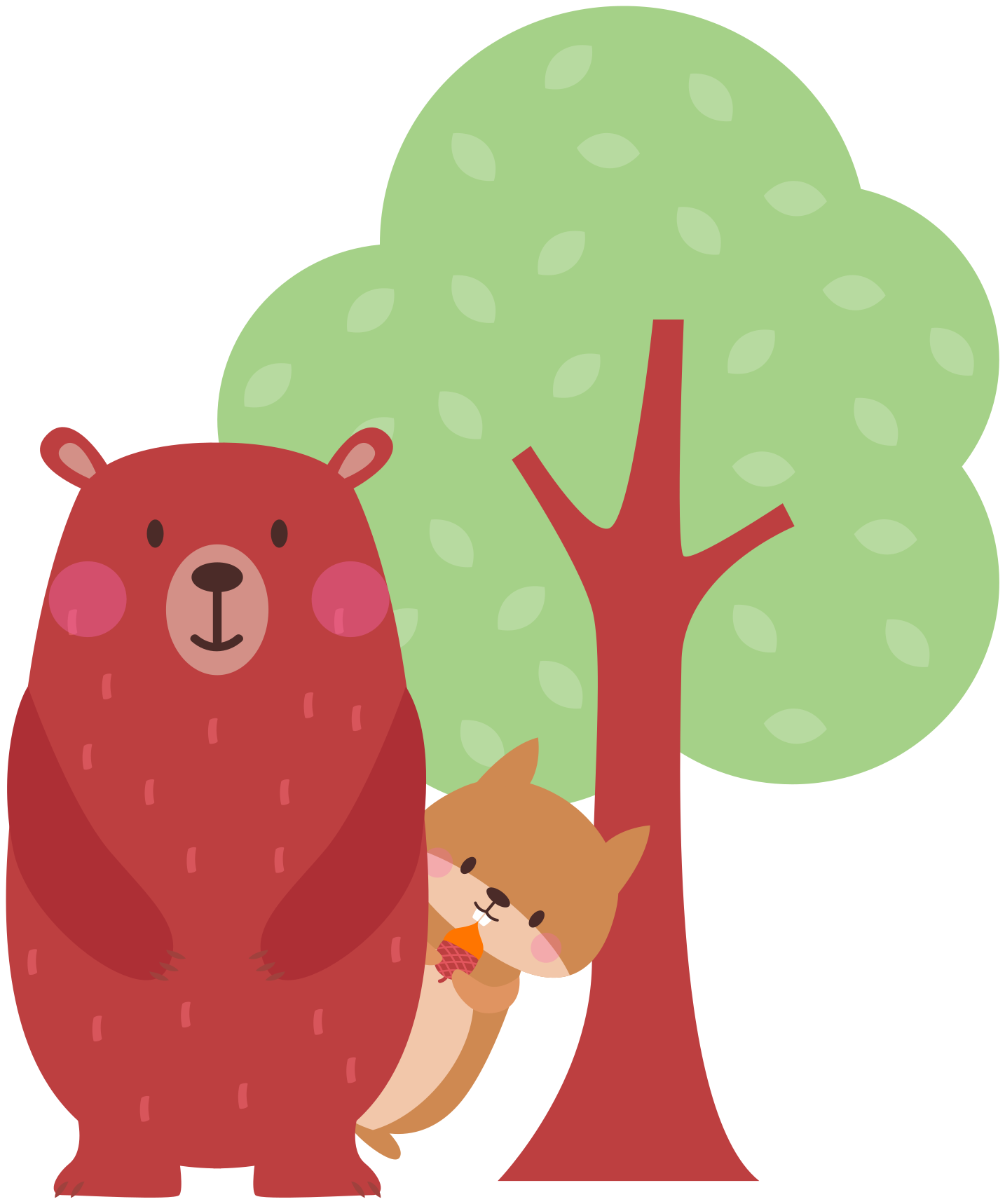 Tappeto vinile animali orso giocoso compagno - TenStickers