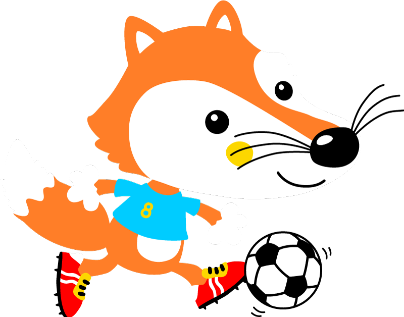 Tappeto vinile animali figura volpe giocosa - TenStickers
