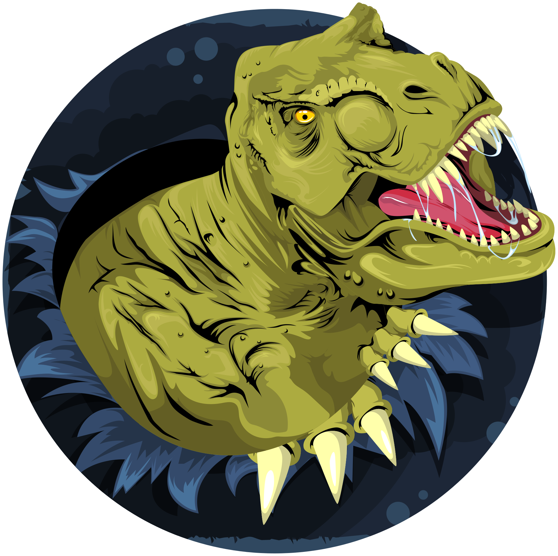 Tappeto vinile animali teschio di tyrannosaurus rex - TenStickers