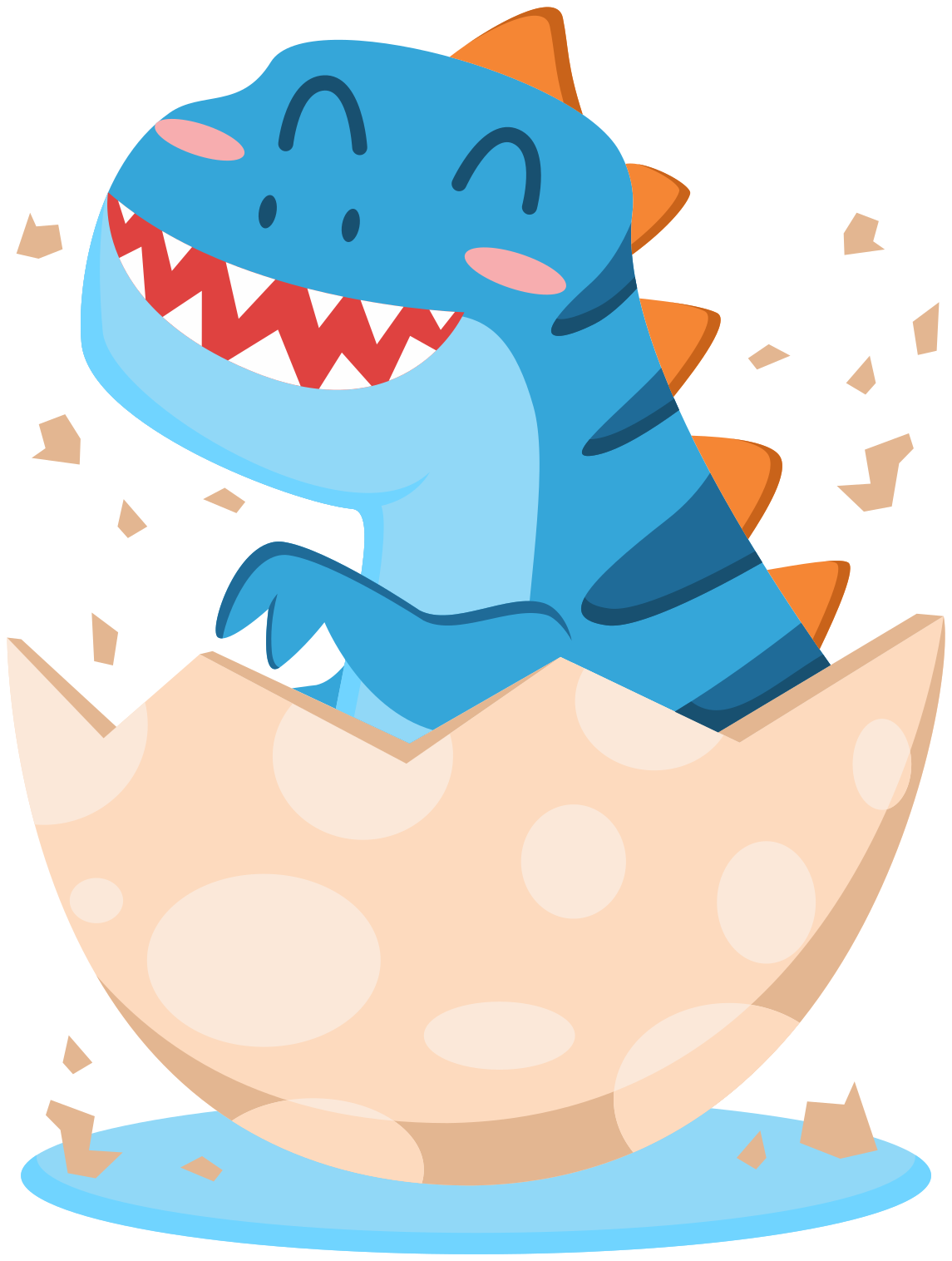 Tappeto vinile animali dinosauro felice appena nato - TenStickers