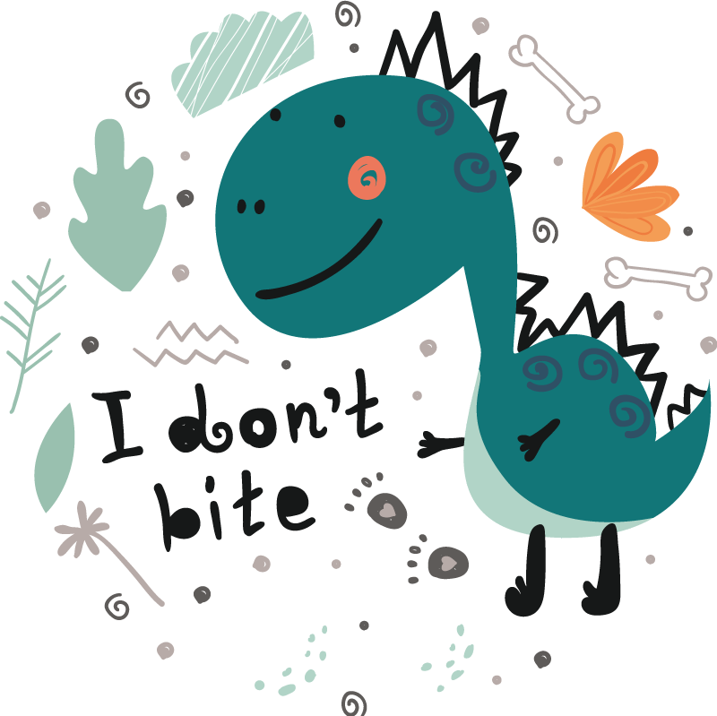 Tappeto vinile animali dinosauro cartone animato - TenStickers