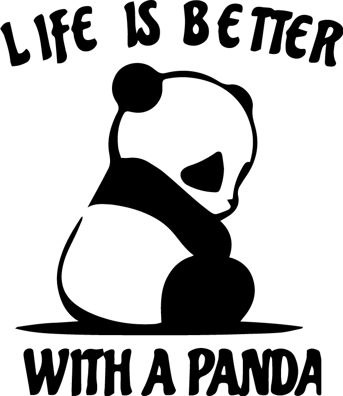 Tappeto vinile animali citazione illustrazione panda - TenStickers