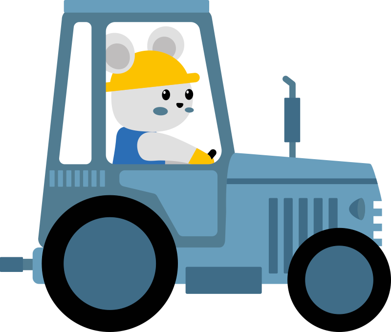 Tappeto vinile animali orso contadino carino - TenStickers