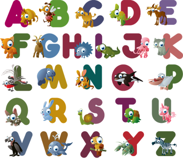 Tappeto vinile animali alfabeto degli animali - TenStickers