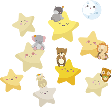 Tappeto vinile animali stelle per la cameretta - TenStickers