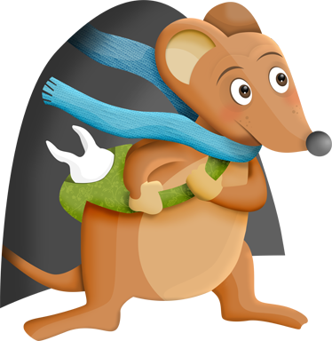 Tappeto vinile animali topo con denti - TenStickers