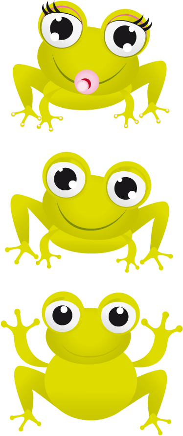 Tappeto vinile animali rane baby - TenStickers