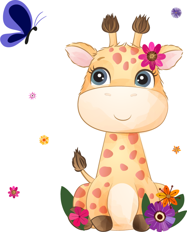 Tappeto vinile animali africa selvaggia per bambine - TenStickers