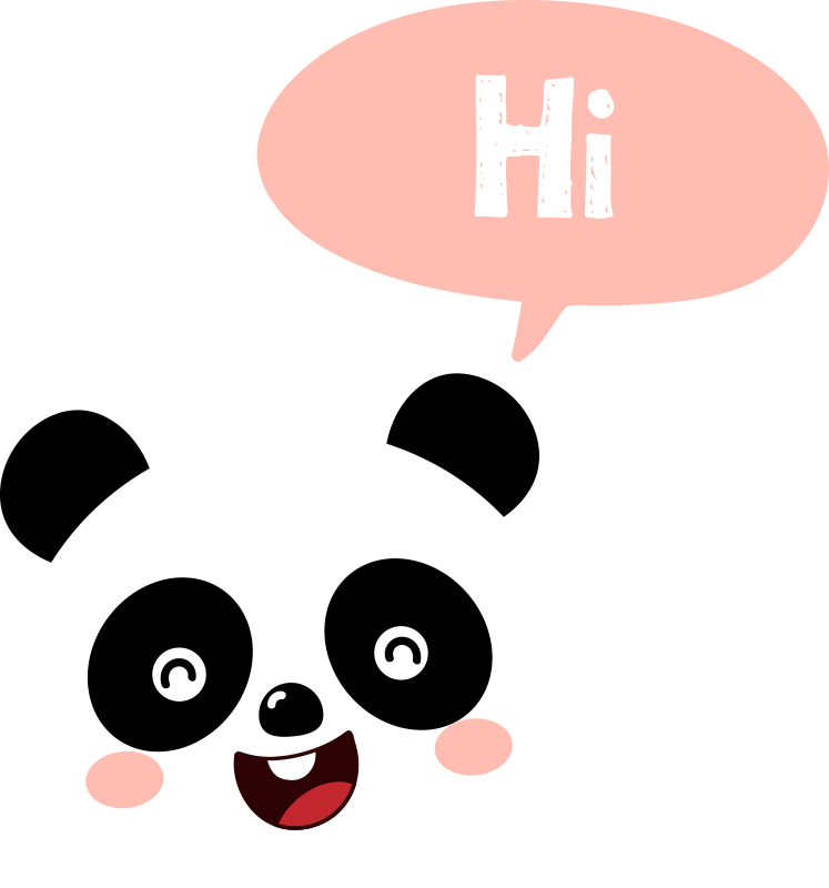 Tappeto vinile animali panda cartone che saluta - TenStickers