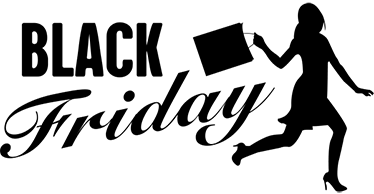 Tappeto vinile black friday donna in shopping - TenStickers