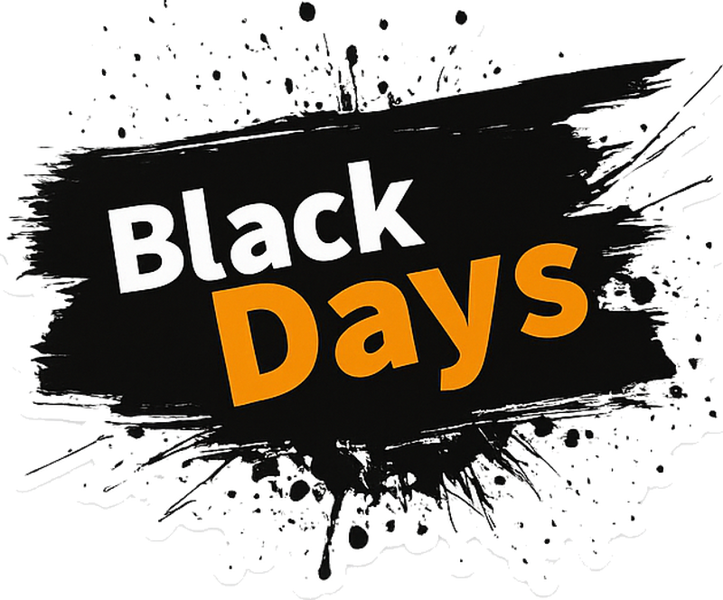 Tappeto vinile black friday bianco e nero "giorni neri" - TenStickers