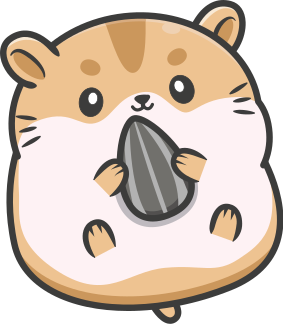 Tappeto vinile animali grafica di criceto carino - TenStickers