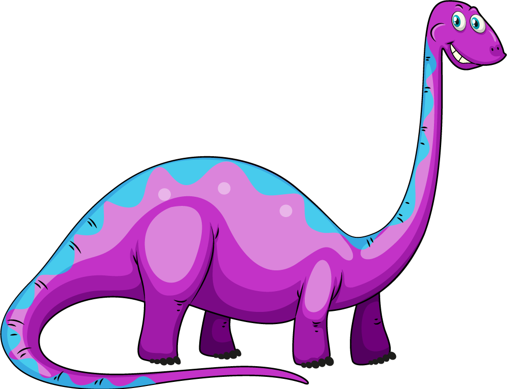 Tappeto vinile animali dinosauro viola giocoso - TenStickers