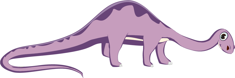 Tappeto vinile animali dinosauro amichevole a collo lungo - TenStickers
