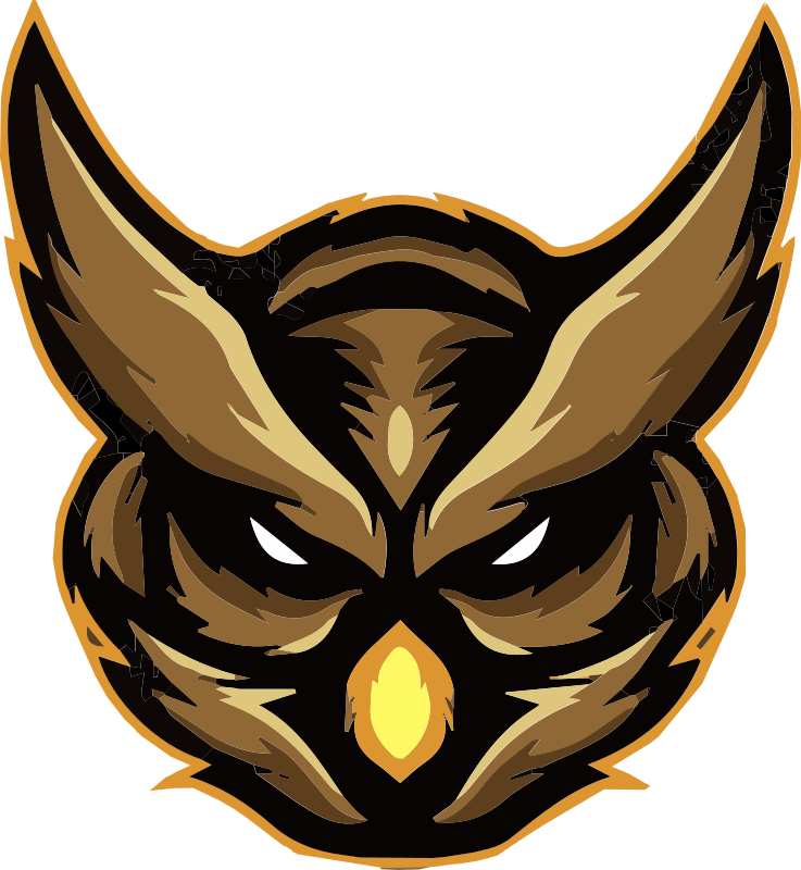 Tappeto vinile animali emblema gufo feroce - TenStickers