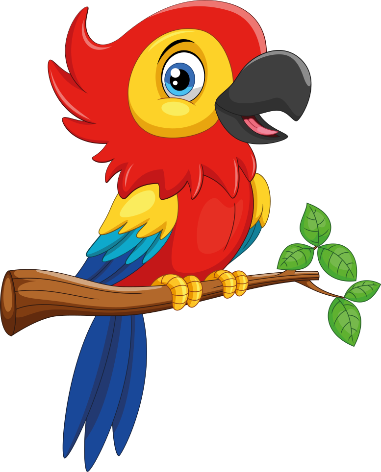Tappeto vinile animali pappagallo colorato - TenStickers