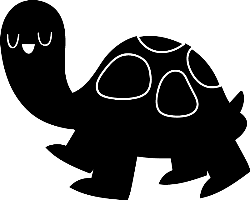 Tappeto vinile animali tartaruga nera gigante - TenStickers