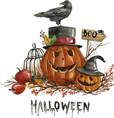 Tappeto vinile halloween zucche spaventose - TenStickers
