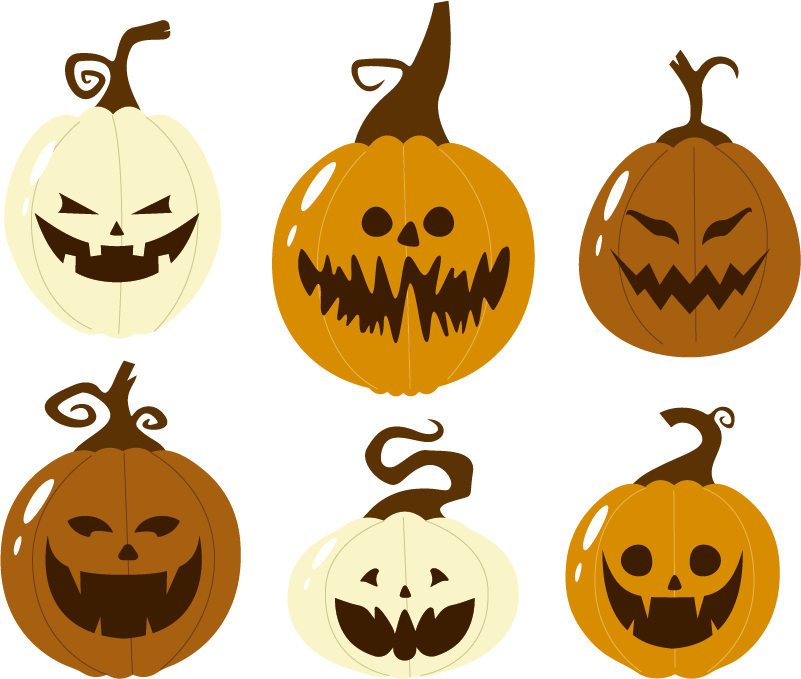 Tappeto vinile halloween kit di zucche inquietanti - TenStickers