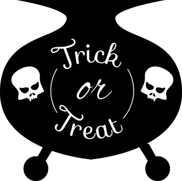 Tappeto vinile halloween calderone dolcetto o scherzetto - TenStickers