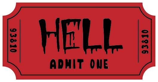 Tappeto vinile halloween biglietto per l'inferno - TenStickers
