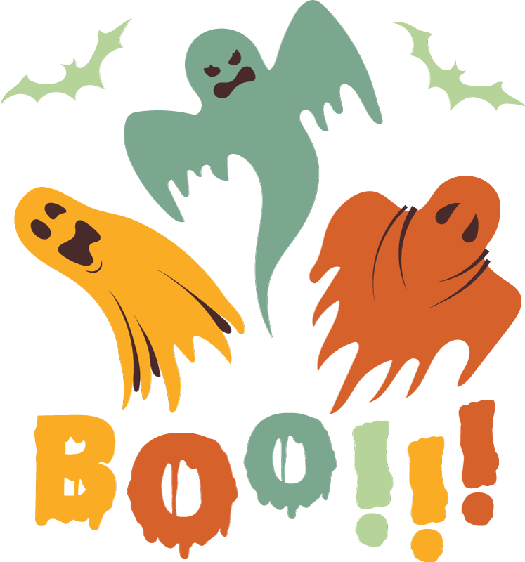 Tappeto vinile halloween fantasma boo - TenStickers