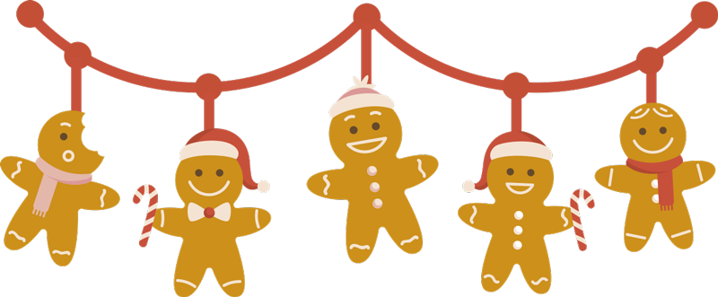 Tappeto vinile natale decorazione biscotti di natale - TenStickers