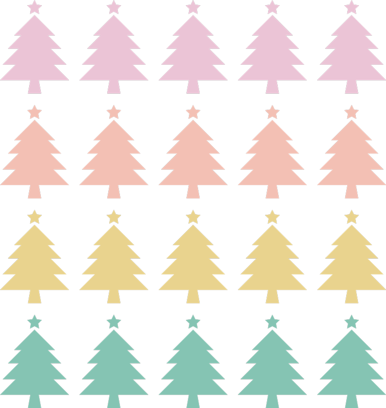 Tappeto vinile natale alberi di natale - TenStickers
