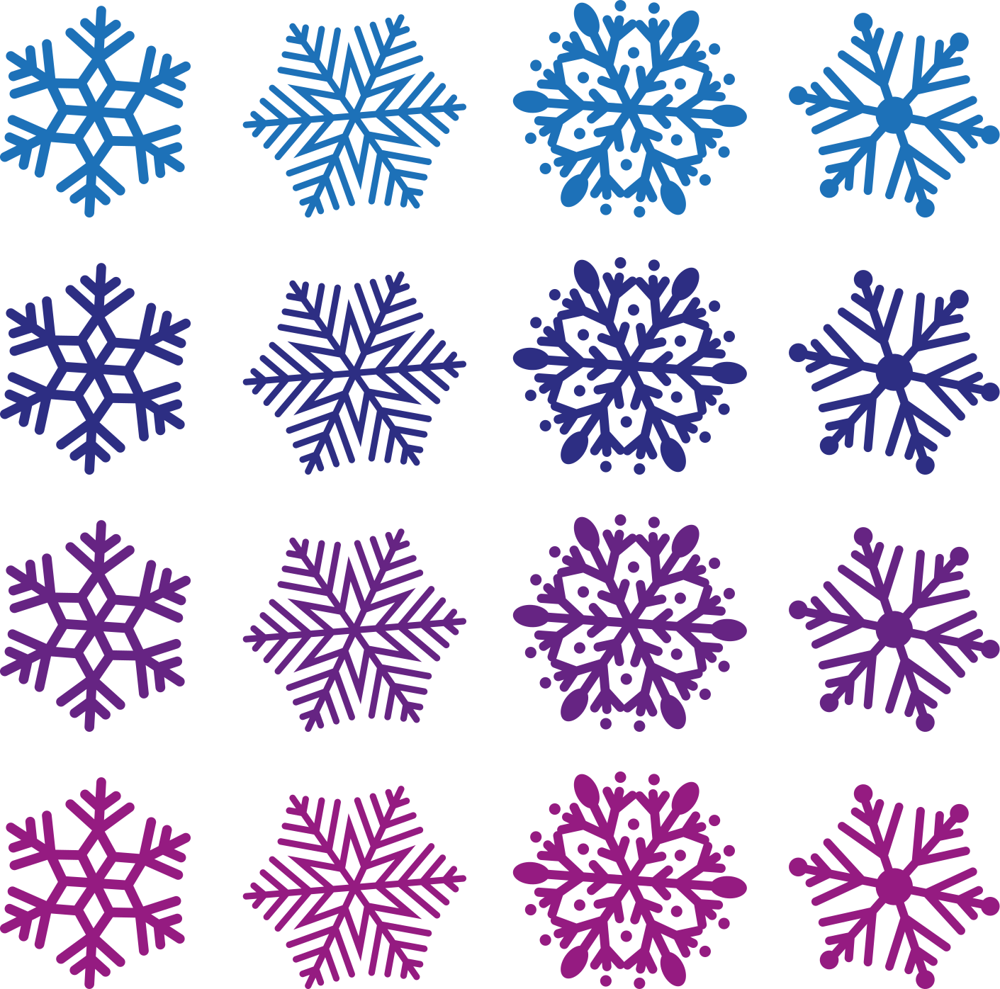 Tappeto vinile natale pacchetto fiocchi blu e viola - TenStickers
