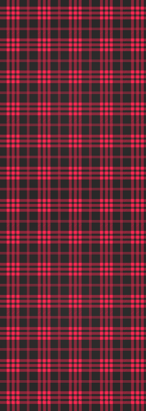 Tappeto vinile natale motivo tartan frigorifero - TenStickers