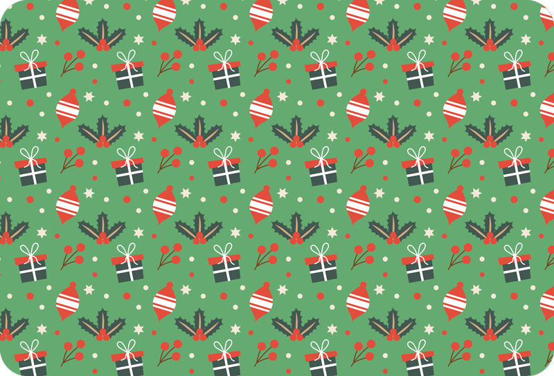 Tappeto vinile natale motivo caramelle verdi - TenStickers
