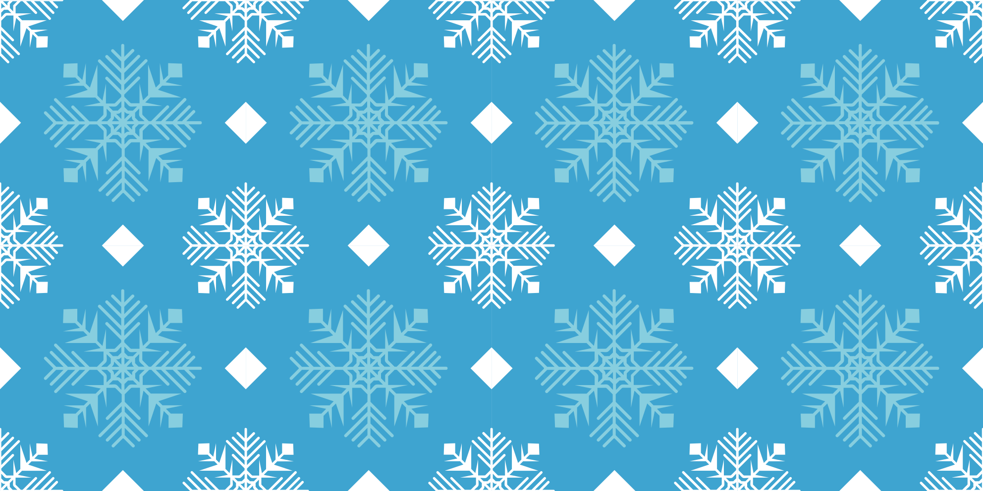 Tappeto vinile natale fiocchi di neve toni blu - TenStickers