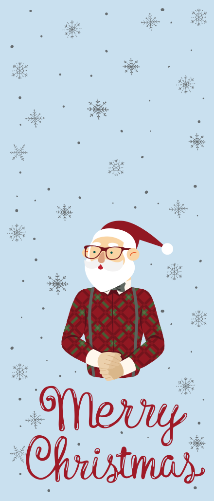 Tappeto vinile natale natale hipster felice - TenStickers