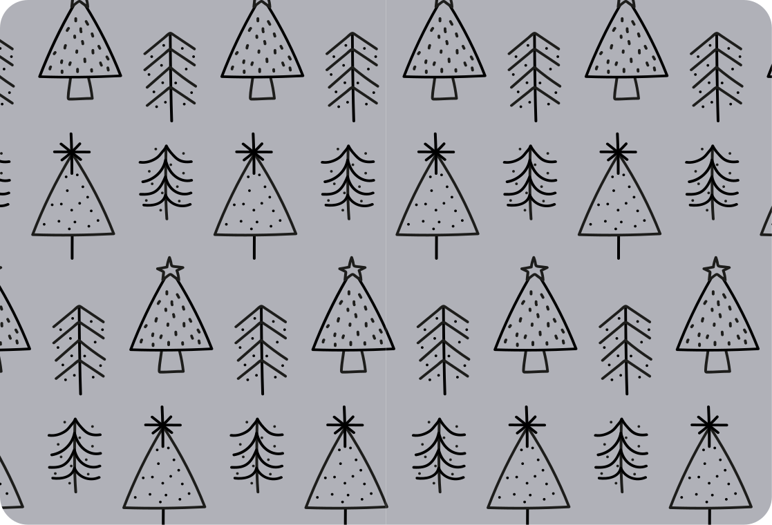 Tappeto vinile natale alberi di natale a motivo - TenStickers