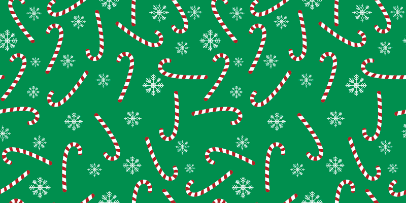 Tappeto vinile natale motivo bastoncini di zucchero - TenStickers