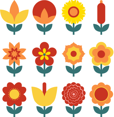 Tappeto vinile fiori collezione fiori estivi - TenStickers