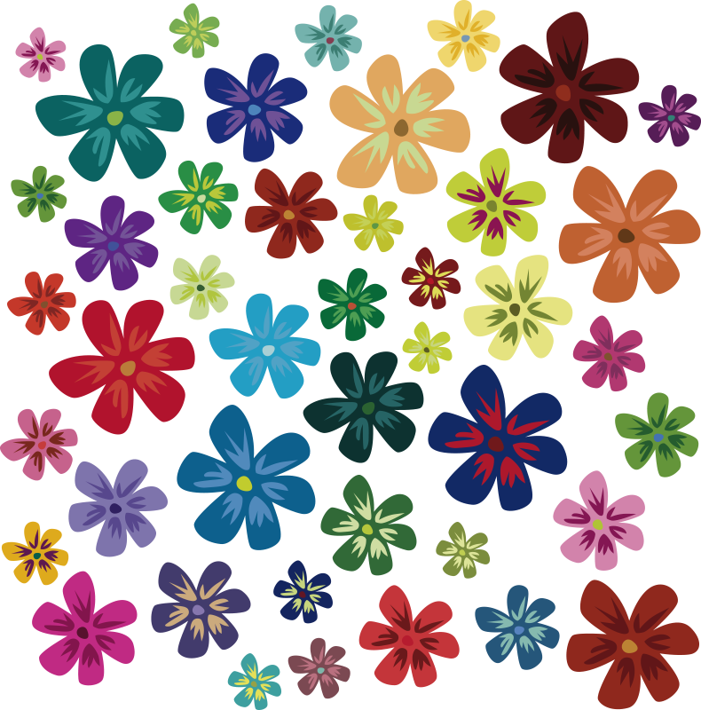 Tappeto vinile fiori fiori colorati - TenStickers