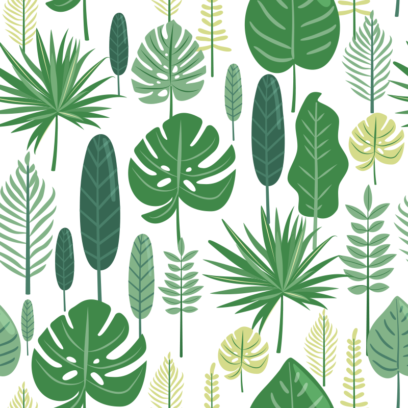 Tappeto vinile fiori monstera - TenStickers