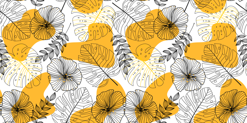 Tappeto vinile fiori design floreale kallax - TenStickers