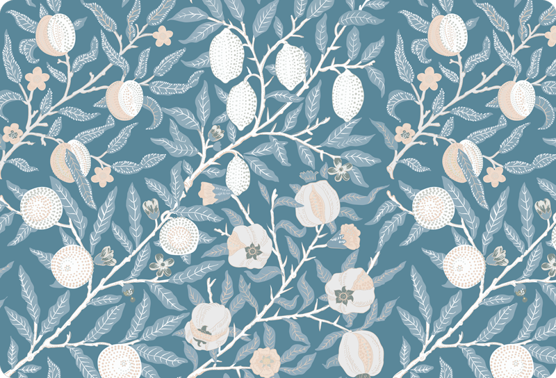 Tappeto vinile fiori motivo vintage elegante - TenStickers