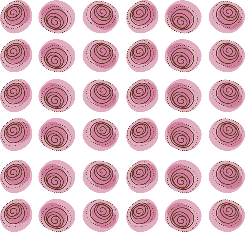 Tappeto vinile fiori ornamento floreale rosa - TenStickers