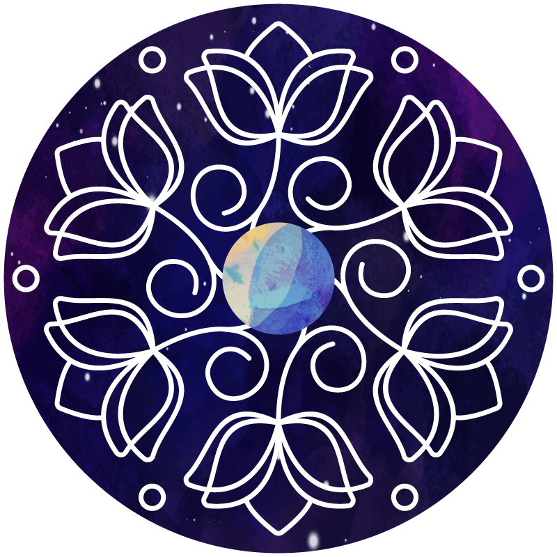 Tappeto vinile fiori design a motivi di loto - TenStickers