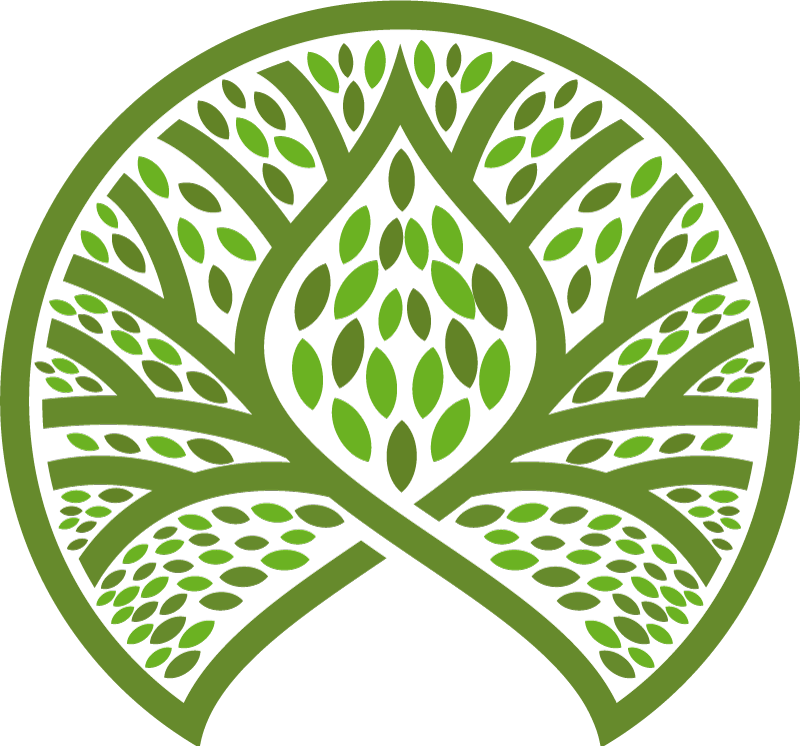 Tappeto vinile fiori emblema di natura fogliosa - TenStickers