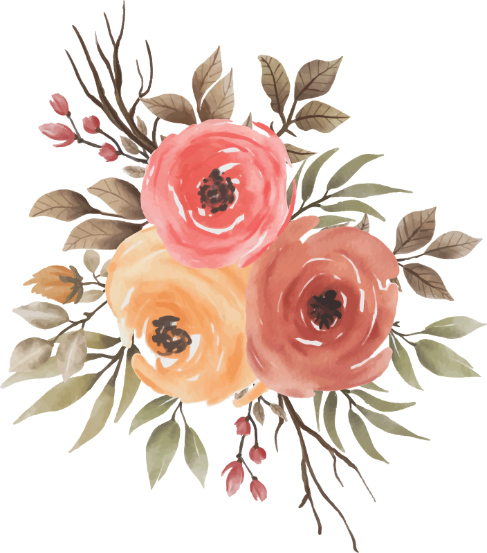 Tappeto vinile fiori composizione di fiori incantevoli - TenStickers