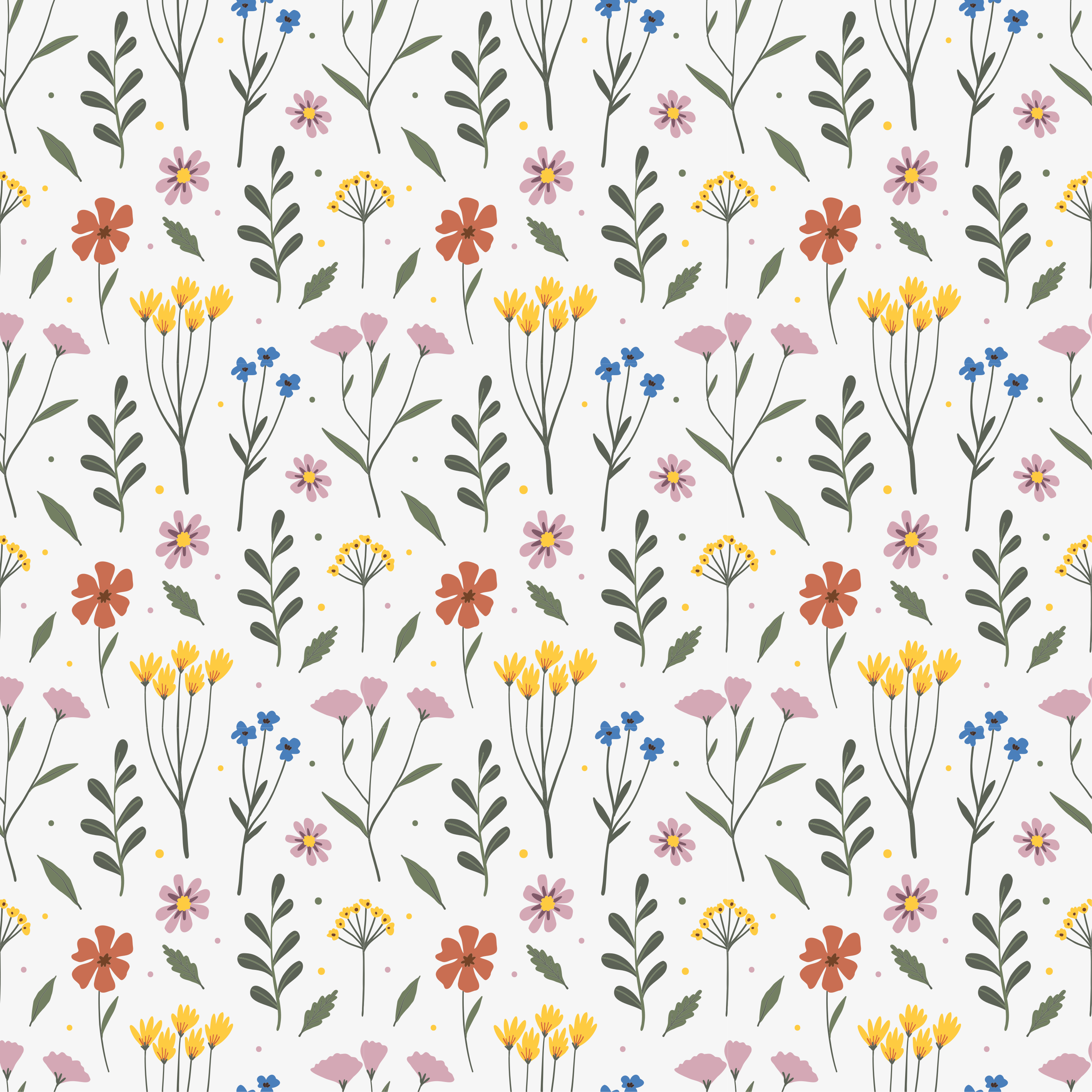 Tappeto vinile fiori motivo fiori multicolore - TenStickers